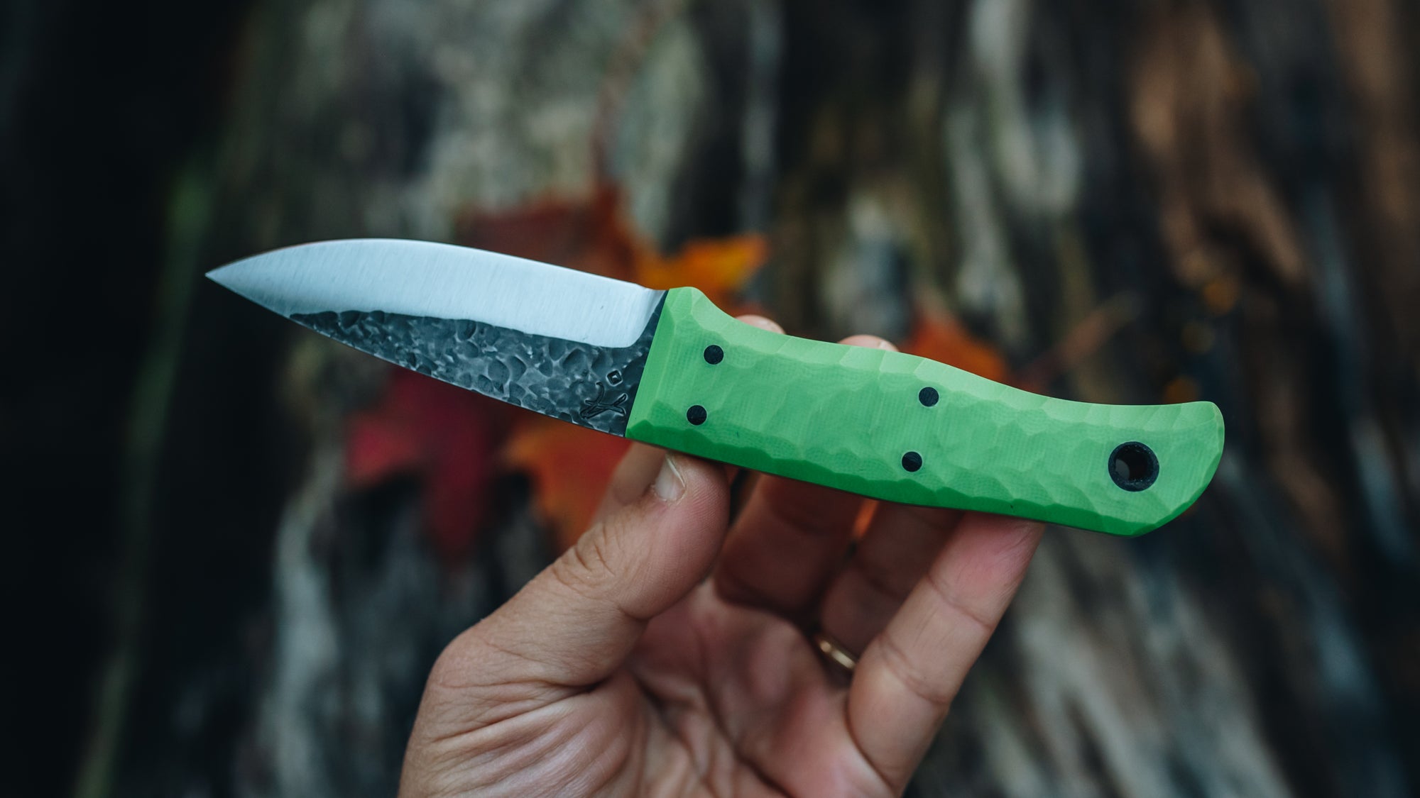 Traveler - in textured lime green G-10 - (Procut)