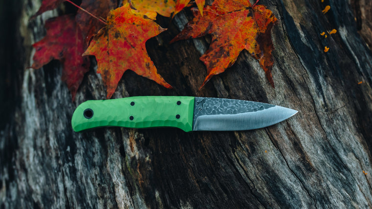 Traveler - in textured lime green G-10 - (Procut)